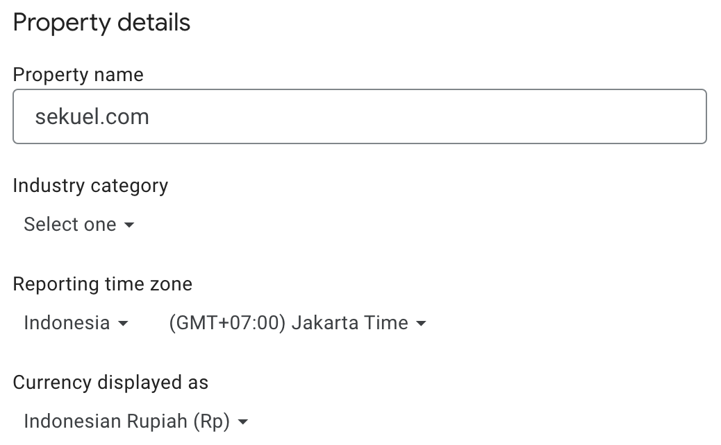 GA4 Property Setting